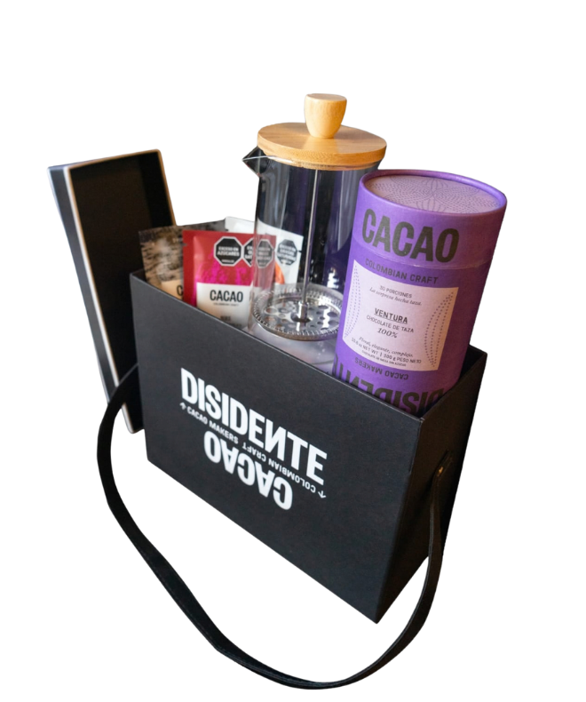 Caja de fermentación con prensa, barras variadas y taza x 300 gr - Imagen del producto