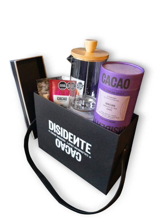 Caja de fermentación con prensa, barras variadas y taza x 300 gr